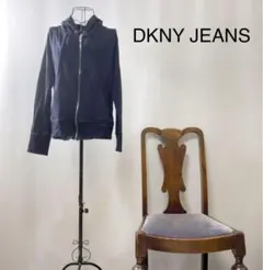 D2807【濃紺美品薄手】DKNY JEANS フーディパーカー　Mサイズのサムネイル