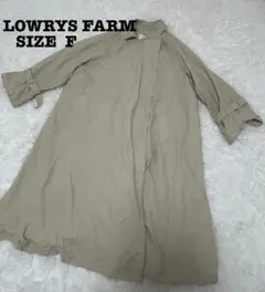 LOWRYS FARM ロングコート 薄手 ナイロン ベージュ[268]