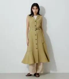 AZUL トレンチ オリーブグリーン ノースリーブ ロングワンピース