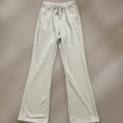 ベロアパンツ フレアパンツ スウェットパンツ ライトベージュ