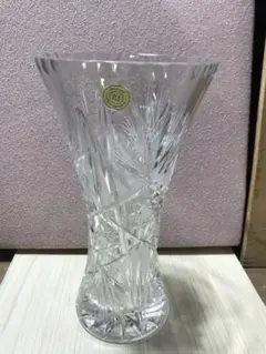 ボヘミア クリスタル ガラス 花瓶 フラワーベースのサムネイル
