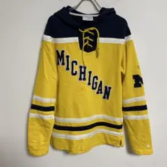 チャンピオン MICHIGAN フード付きパーカー XS（S-M相当）