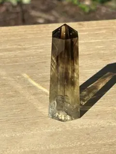 レア◎マダガスカル産ナチュラルシトリン 貫入 ハーフポリッシュ自立OK