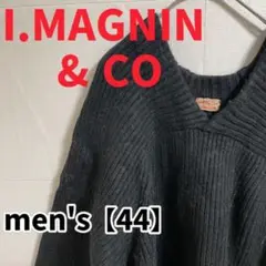 Y261【I.MAGNIN & CO】ドルマンニットトップス【44】ブラック