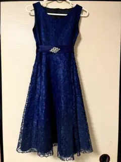 子供用　ネイビーレースドレス　130〜140ぐらい