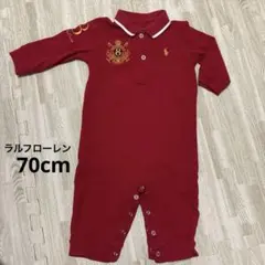 ラルフローレン ポロシャツスタイル 赤いロンパース