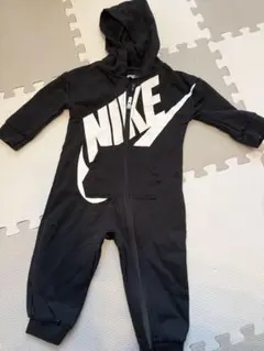 NIKE フルジップロンパース ブラック 74-80センチ