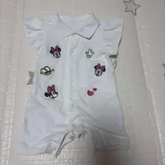 ミニーマウス刺繍 カバーオール 70cm