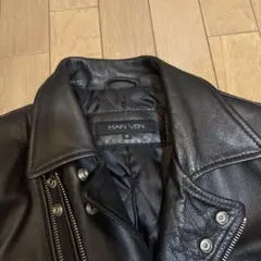 MAIN VEIN ブラック レザーダブルライダースジャケット サイズ0