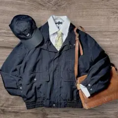 90s スウィングトップ 短丈 ハリントンジャケット 裏地 M L 古着 ブルゾ