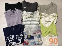 複数色 フリル付き Tシャツ 90cm 8点まとめ売り