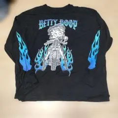 S*.様 ベティ・ブープ ロングスリーブ　ロンTシャツ　Y2K　ファイヤーパター