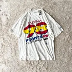 デッドストック 90s 英国製 W杯公式 ブラジルカラー シャツ L サッカー