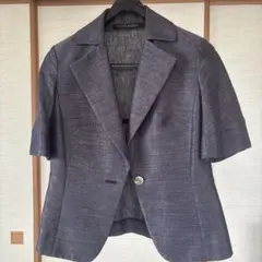 ANNE KLEIN NEW YORK ジャケット 半袖　9号　麻のサムネイル