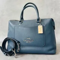 COACH Emma Satchel 2way Leather Bag