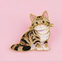 猫 動物 CAT ブローチ ピンズ