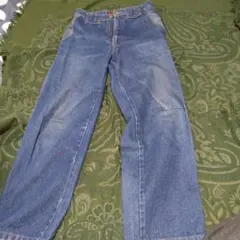 古着！デニムブルー ストレートレッグジーンズ