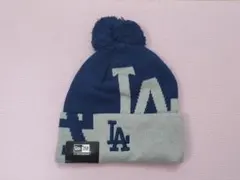 =タイプＫ=【MLB★KNIT】ロサンゼルスドジャース！ニット帽★ポンポン付！