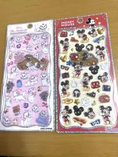 新品！ディズニー　プチドロップステッカー　マリーちゃん　ミッキー