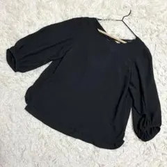 w closet バックリボン　ブラウス　バックオープン　可愛い系　ブラック