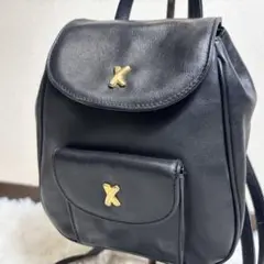 希少✨ パロマピカソ リュック レザー Xロゴ ゴールド金具 ヴィンテージ 黒のサムネイル