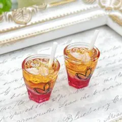 ミニチュアドリンク 2個セット フェイクフード 【477】