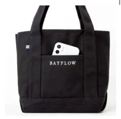 新品未使用品BAYFLOW ロゴ刺繍 5収納ポケットトートバッグ ブラックのサムネイル