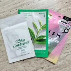 マスク3点 ALBION薬用スキンコンディショナー、韓国グリーンティー、RISMのサムネイル