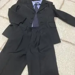 卒園式、入学式に120cm 黒 ストライプ ネクタイ付き　zak