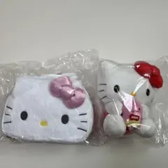 【新品】ハローキティバニティポーチ　干支ぬいぐるみ2点セット2025年福袋
