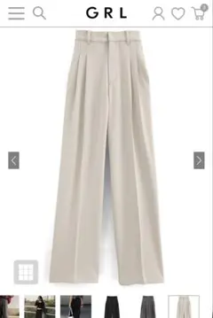 グレイル タックセンタープレスストレートワイドパンツ[ai36]