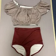 カスタネ　セパレート水着　チェックのサムネイル