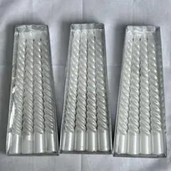 ホワイトツイストデザインキャンドル4本×3箱セット