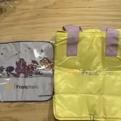 マクドナルドの福袋　2026 保冷バックとハンドタオルのセット　黄色.紫