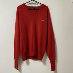 HONMA プロフェッショナル カシミア　　　　Vネックニット L 赤