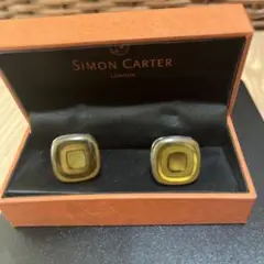 Simon carter london オリーブグリーン　カフリンクス