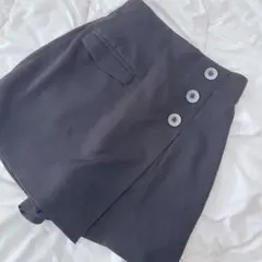 rienda ブラック　タイトスカートパンツ