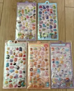 ぷっくり　立体　ボンボンドロップ風シール 5枚セット