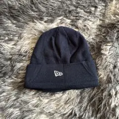 NEW ERA ニューエラ ビーニー ニット帽 ネイビー 紺【美品】