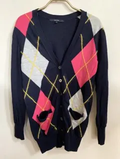 MACPHEE アーガイル柄カーディガン