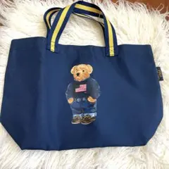 ポロラルフローレン　トートバッグ　ネイビー