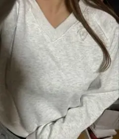 グレー Vネック トレーナー M