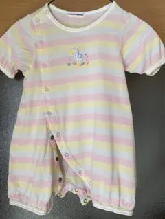 ⭐︎値下げ⭐︎ミキハウス ストライプロンパース 50-60
