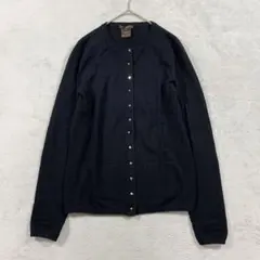 ルイヴィトン カシミヤ100% スタッズボタン ニットカーディガン 紺 S