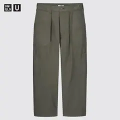 UNIQLO U ワイドフィットベイカーパンツ オリーブ