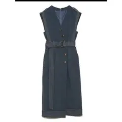 シーズン前大幅お値下げ！リリーブラウン ベルト付きステッチワンピース