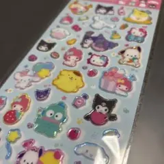 サンリオラメ入り樹脂盛りシール　サンリオキャラクターズ
