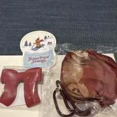 GELATO PIQUE ジェラピケ POPUP 限定 エコバッグ 赤、ヘアピン