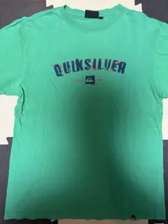 00s/Y2K】クイックシルバー オールドサーフ ロゴTシャツ グリーン 