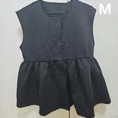 coca キルティングベスト　黒　ブラック　M